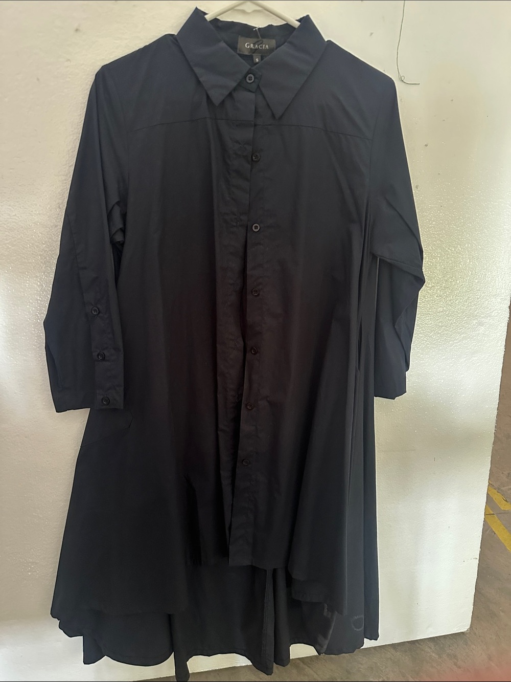 Gracia Navy Button-Front Shirt Dress or Jacket